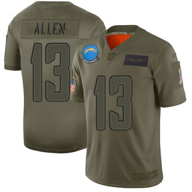 Los Angeles Chargers NFL Football Keenan Allen Olive Jersey Men Limited #13 2019 Salute to Service